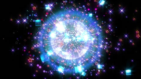 3d cube Shockwave explosion particle flash effect 库存影片 148841677