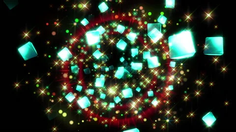 3d cube Shockwave explosion particle flash effect Vídeos de archivo 148842503