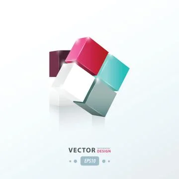 3D Cube Toy Game Stock Illustration