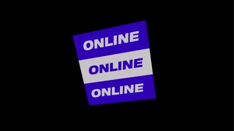A 3d cube with the word online on each side Stock Footage 332691737