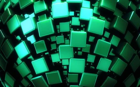 3d cubec background Stock Illustration