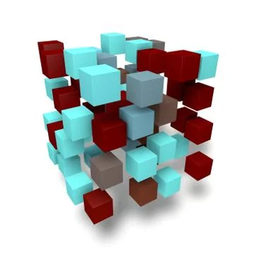 3d cubes abstract Stock Illustration