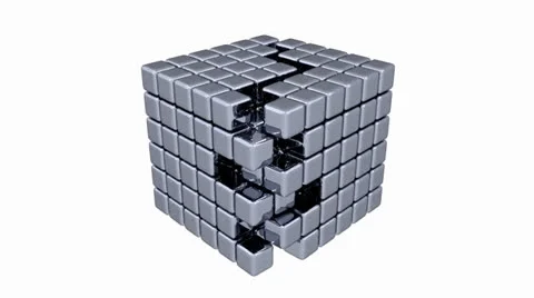 3D Cubes - Assembly - Animation Vídeo Stock 24686069