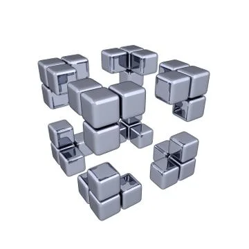3D Cubes - Corners Stock Illustration