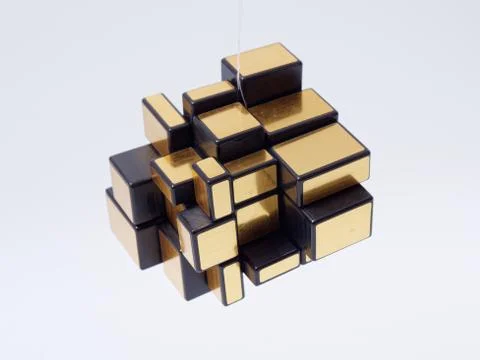 3d cubes of different sizes in a pyramid on a white background 스톡 일러스트