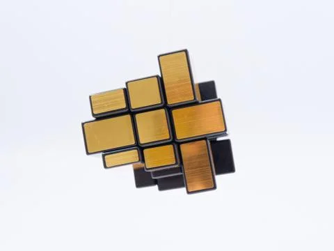 3d cubes of different sizes in a pyramid on a white background Stock Illustration