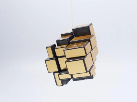 3d cubes of different sizes in a pyramid on a white background 스톡 일러스트