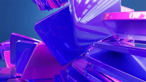 3d cubes falling abstract background Video stock 277104596