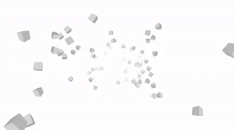 3d cubes flying out - loop Stock Footage 62767644