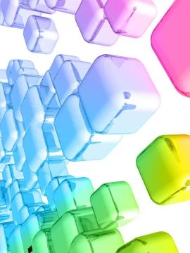 3d cubes with glossy light effects 스톡 일러스트