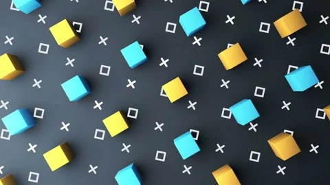 3d cubes gradient background. VJ Seamless loop background. Video stock 95882809
