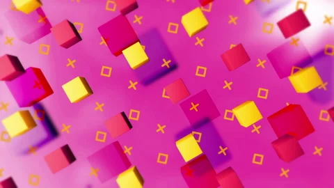 3d cubes gradient background. VJ Seamless loop background. Video stock 95882925