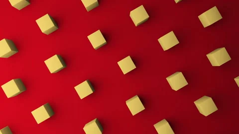3d cubes gradient red background. VJ Seamless loop background. Stock-Footage 95882613