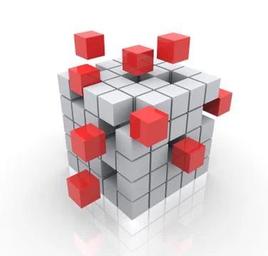 3d cubes Illustrazione stock