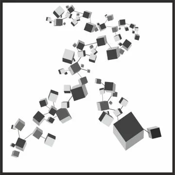 3d cubes Stockillustratie