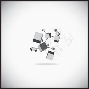 3d cubes Stockillustratie