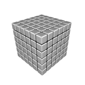 3D Cubes - Magnets Stock Illustration