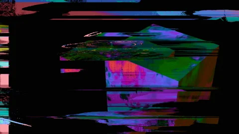 3D Cubes Noise Error Screen Motion Scratch Background Stock Footage 119551008