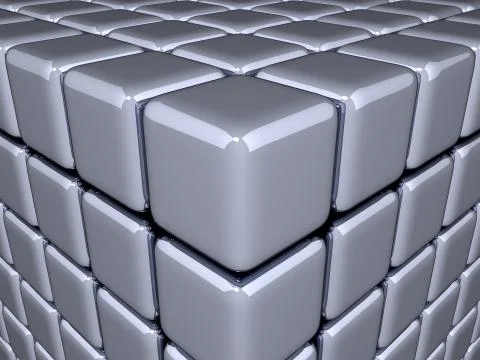 3D Cubes - Optical Illusion Stock Illustration