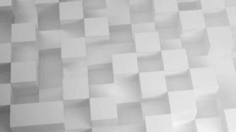 3D Cubes pattern on white background Stockillustratie