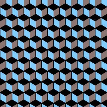 3d cubes - seamless vector pattern. Stock Illustration