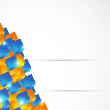 3d cubes shape Stock Illustration