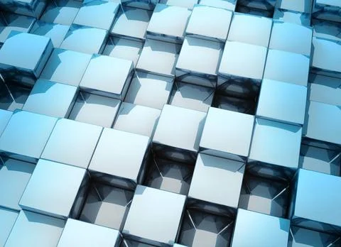 3d Cubes Small metallic cubes, modern abstract background, 3d render Copyr... Stock Photos
