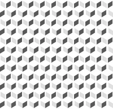 3d cubes tricolor geometric background - Seamlessly repeatable Stock Illustration
