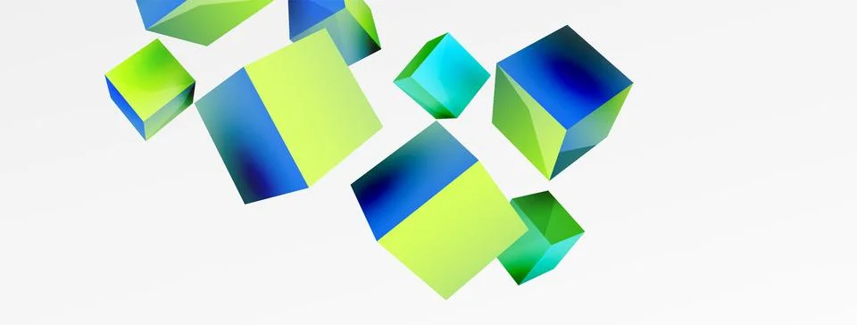 3d cubes vector abstract background. Composition of 3d square shaped basic イラスト素材