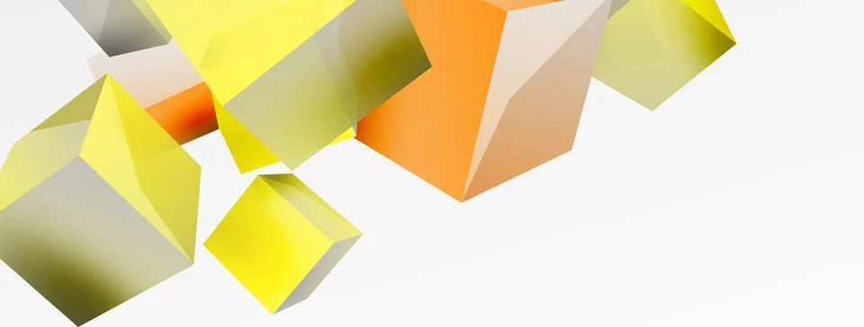 3d cubes vector abstract background. Composition of 3d square shaped basic 스톡 일러스트