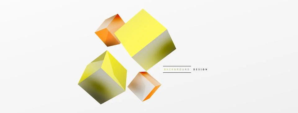3d cubes vector abstract background. Composition of 3d square shaped basic イラスト素材