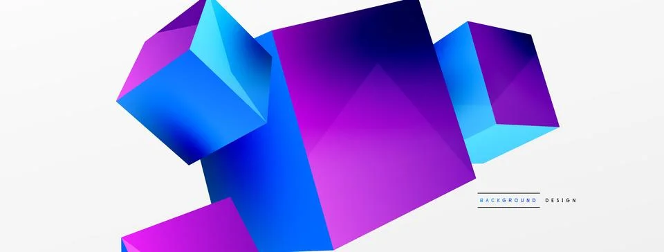 3d cubes vector abstract background. Composition of 3d square shaped basic イラスト素材