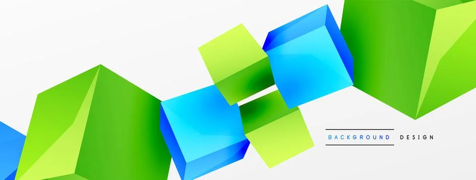 3d cubes vector abstract background. Composition of 3d square shaped basic イラスト素材