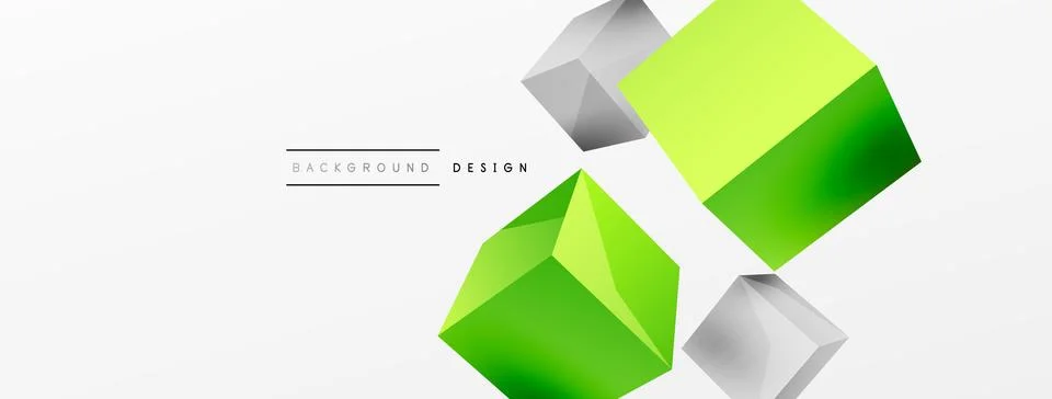 3d cubes vector abstract background. Composition of 3d square shaped basic 스톡 일러스트