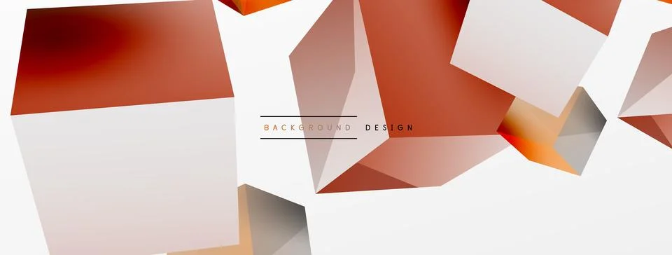 3d cubes vector abstract background. Composition of 3d square shaped basic Stock Illustration