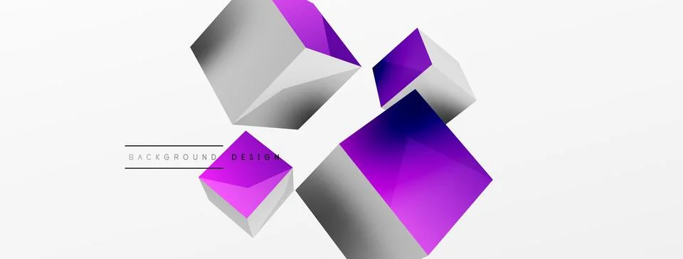 3d cubes vector abstract background. Composition of 3d square shaped basic イラスト素材