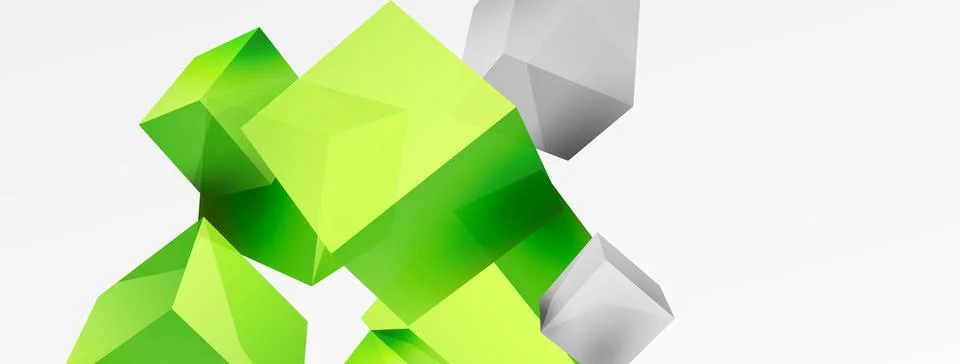 3d cubes vector abstract background. Composition of 3d square shaped basic イラスト素材