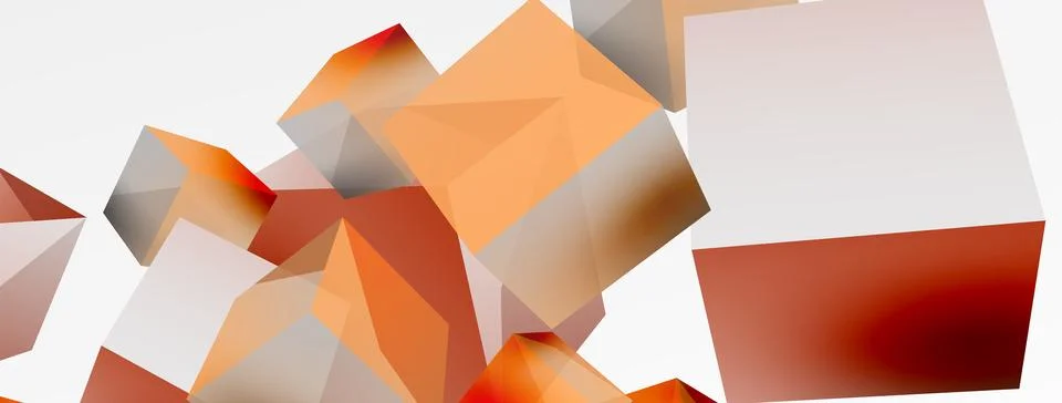 3d cubes vector abstract background. Composition of 3d square shaped basic イラスト素材
