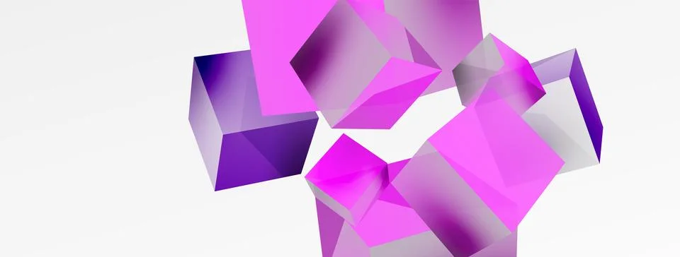 3d cubes vector abstract background. Composition of 3d square shaped basic イラスト素材