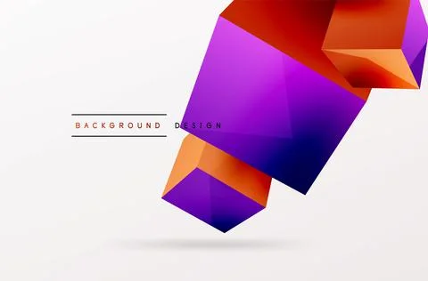 3d cubes vector abstract background. Composition of 3d square shaped basic イラスト素材