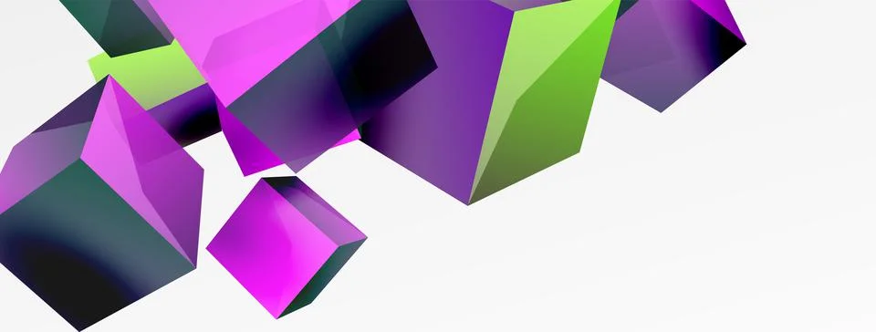 3d cubes vector abstract background. Composition of 3d square shaped basic イラスト素材