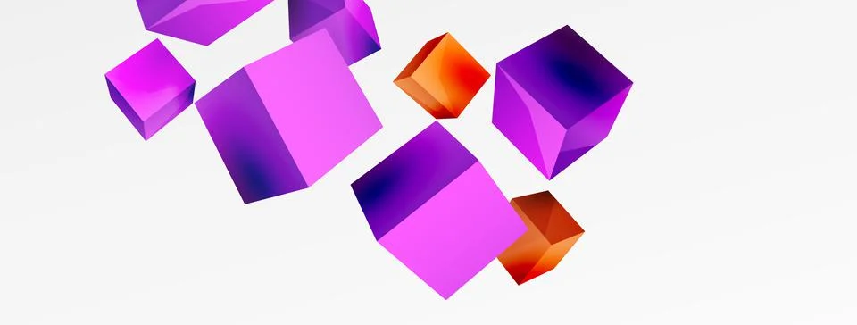 3d cubes vector abstract background. Composition of 3d square shaped basic イラスト素材