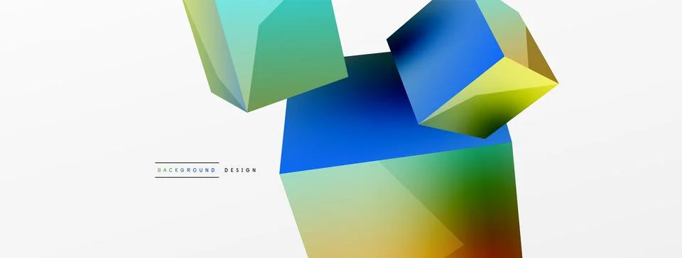 3d cubes vector abstract background. Composition of 3d square shaped basic イラスト素材