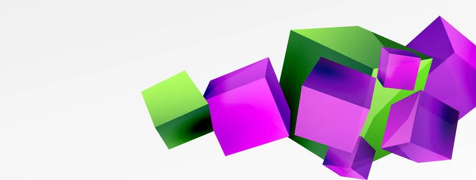 3d cubes vector abstract background. Composition of 3d square shaped basic イラスト素材