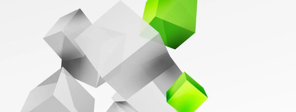 3d cubes vector abstract background. Composition of 3d square shaped basic 스톡 일러스트