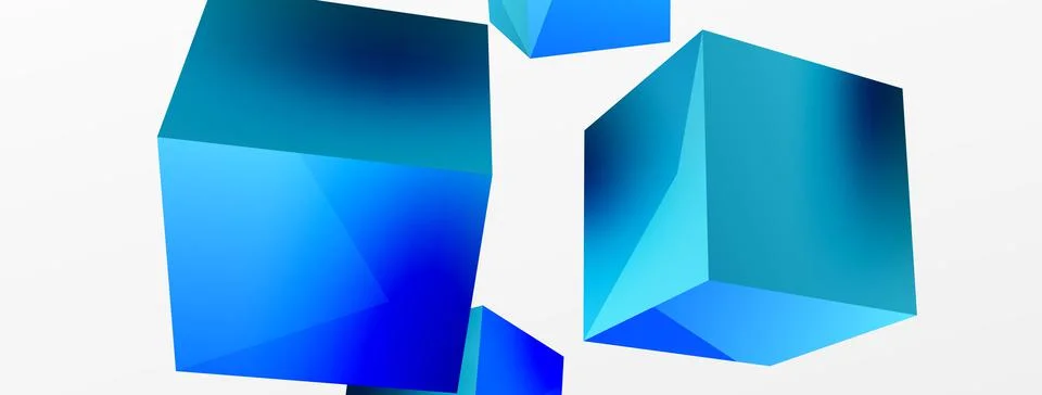 3d cubes vector abstract background. Composition of 3d square shaped basic イラスト素材