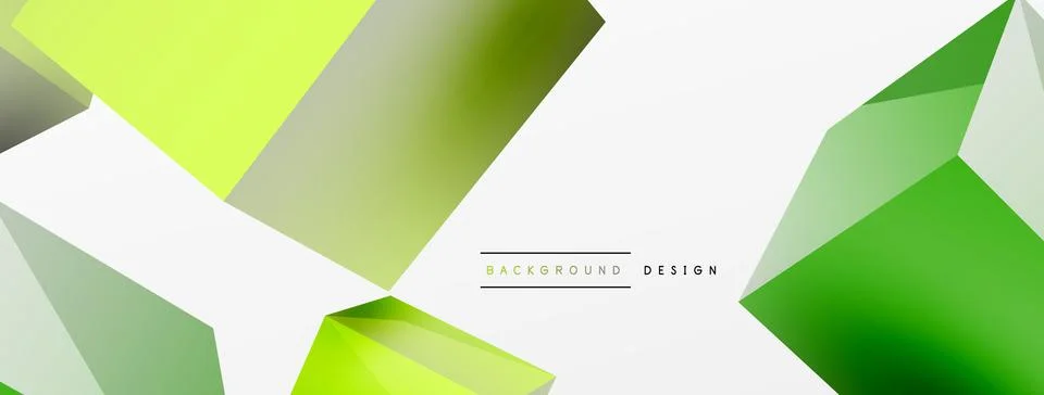 3d cubes vector abstract background. Composition of 3d square shaped basic Stock Illustration