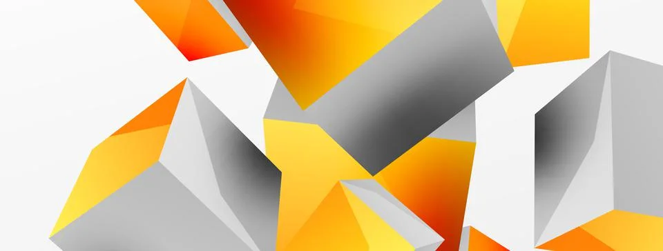 3d cubes vector abstract background. Composition of 3d square shaped basic Stock Illustration