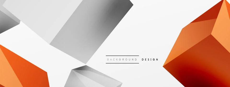 3d cubes vector abstract background. Composition of 3d square shaped basic 스톡 일러스트