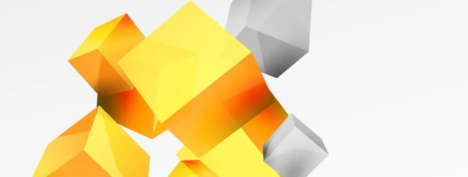3d cubes vector abstract background. Composition of 3d square shaped basic Illustrazione stock